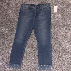 high rise skinny crop jeans